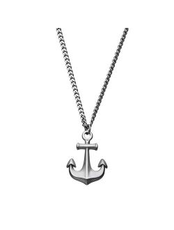Men's Stainless Steel Anchor Pendant Necklace