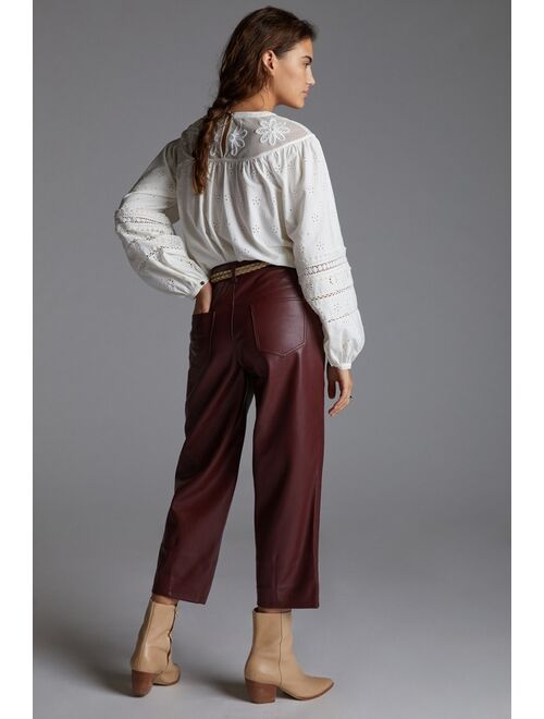 Pilcro The Breaker Cropped Faux Leather Pants