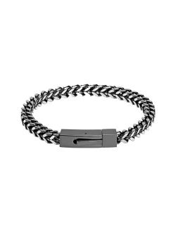 Black Stainless Steel Foxtail Chain Bracelet