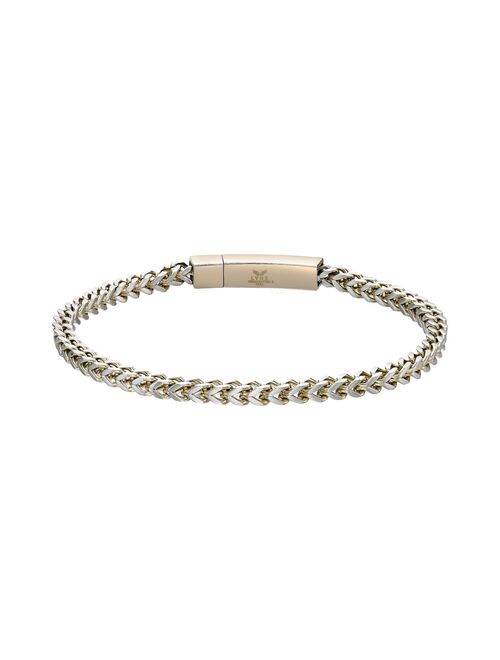 Men's LYNX Gold Tone Ion-Plated Stainless Steel Franco Chain Bracelet