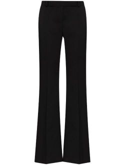 high-waisted wool trousers