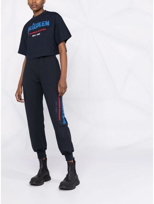 Alexander McQueen cropped track trousers