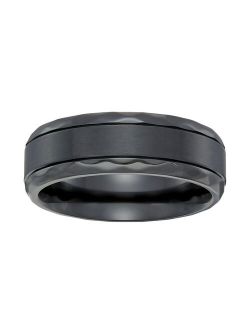 Black Zirconium Textured Ring