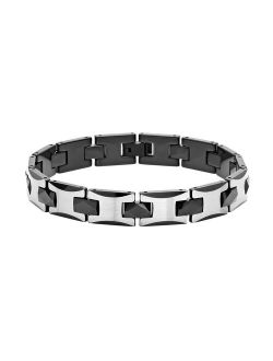 Men's Two Tone Tungsten Carbide Bracelet