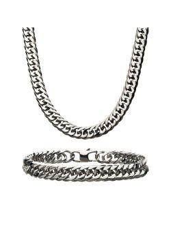 Men's Curb Chain Necklace & Bracelet Set