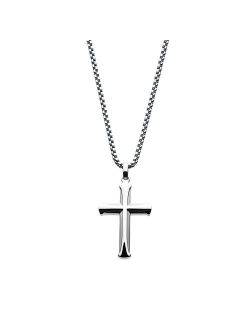 Men's Stainless Steel Apostle Cross Pendant Necklace