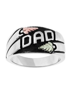 Black Hills Gold Men's Dad Ring in Sterling Silver