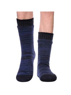 DYW Mens Fuzzy Slipper Socks Warm Thick Heavy Thermal Fleece lined Fluffy Winter Non Slip Socks