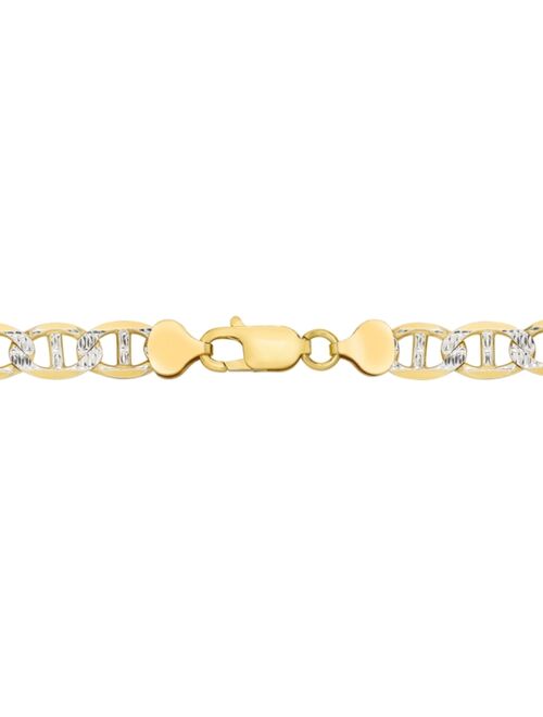 Macy's Men's Two-Tone Mariner Link Bracelet in Sterling Silver & 14k Gold-Plate