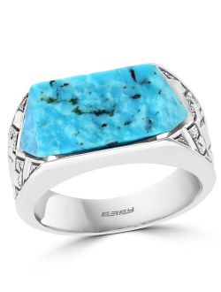 Collection EFFY Men's Turquoise Ring in Sterling Silver