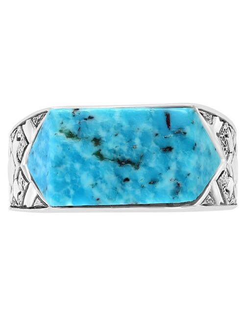 EFFY Collection EFFY® Men's Turquoise Ring in Sterling Silver