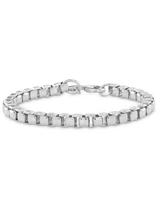 EFFY Collection EFFY® Men's Box Link Chain Bracelet in Sterling Silver