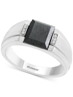 Collection EFFY Men's Hematite (9 x 7mm) & Diamond Accent Ring in Sterling Silver