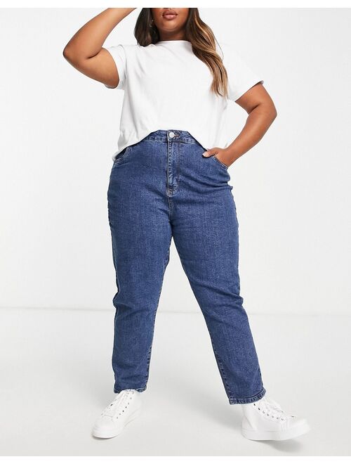 COTTON ON Cotton:On Curve high waisted mom jean in mid wash
