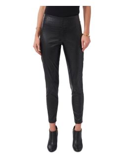 Croc Pull-On Faux Leather Leggings
