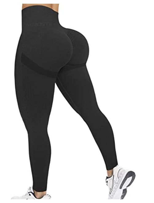 A AGROSTE Tie Dye Seamless Leggings for Women Booty High Waist Workout Yoga Pants Scrunch Butt Lifting Tights