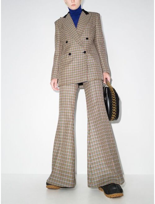 Stella McCartney houndstooth-pattern flared trousers