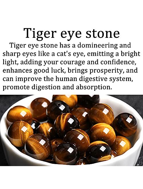 GENASTO Genuine Tiger Eye Pendant Necklace Men Jewelry Round Protector Tigers eye Healing Crystal Necklace for Meditation