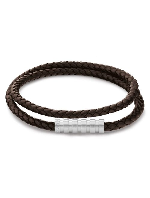 Calvin Klein Men's Wrapped Braided Leather Bracelet
