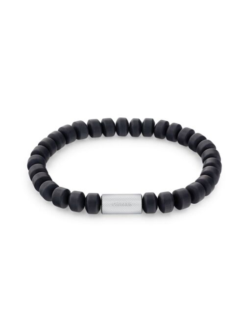 Calvin Klein Men's Beaded Onyx Bracelet