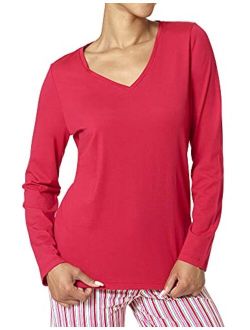 Women's Plus Long Sleeve V-Neck Sleep Tee