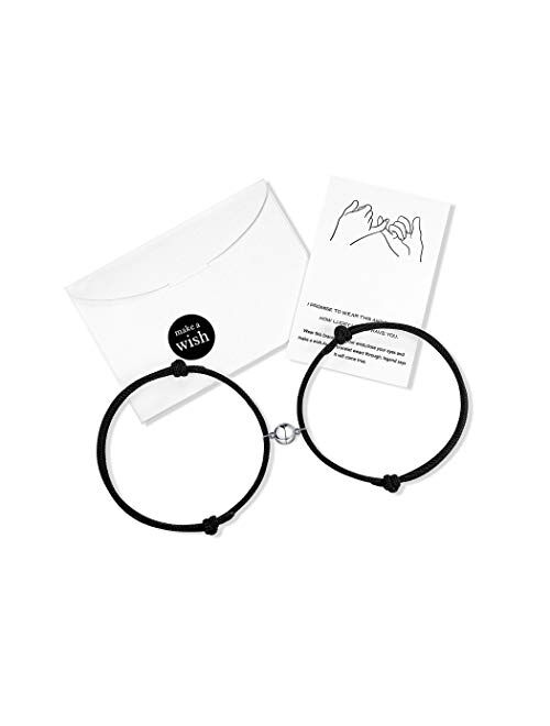 UNGENT THEM Magnetic Couples Bracelets Mutual Attraction Relationship Matching Bracelet Set for Women Men Boyfriend Girlfriend Best Friends