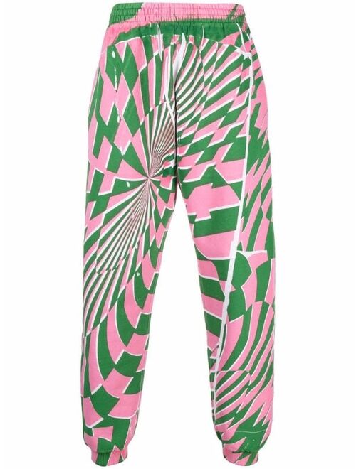 Stella McCartney x Ed Curtis geometric pattern track pants