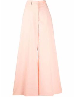 high-waisted tailored trousers