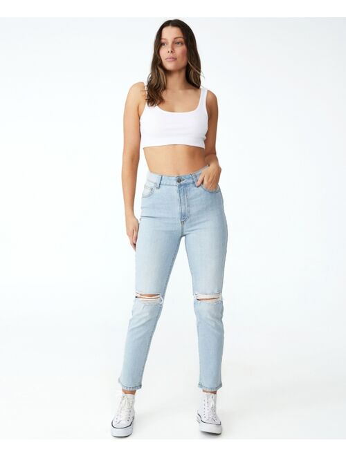 COTTON ON Women's Stretch Mom Jeans