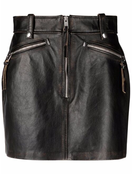 Diesel leather mini skirt