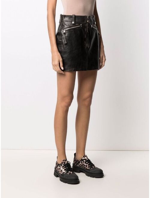 Buy Diesel leather mini skirt online | Topofstyle