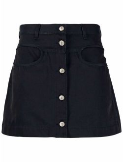 A-line button-down skirt