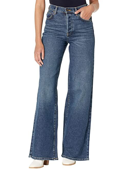 Lee High Rise Relaxed Fit A line Bootcut Jeans For Women With Patched Pocket