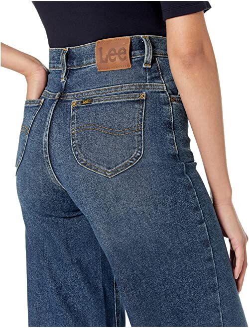 Lee High Rise Relaxed Fit A line Bootcut Jeans For Women With Patched Pocket