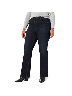Women's Plus Size High Rise Mini Flare Jean