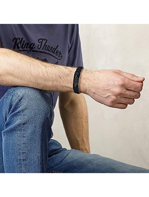 MEALGUET to My Husband Gift I Will Keep Choosing You Love Quote Engraved Personalized Handsome Black Silicone Bracelet Wristband for him, Gift from Wife,Birthday Annivers
