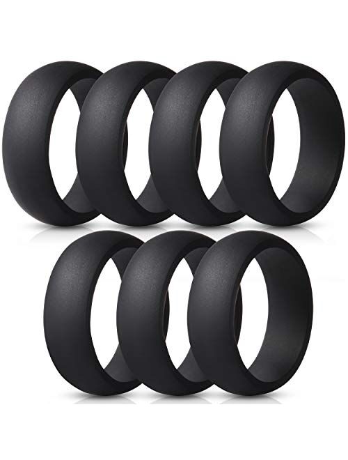 7 Rings 1 Ring Rubber Wedding Bands Saco Band Silicone Rings Men 