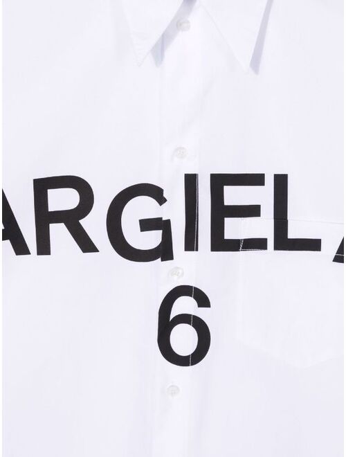 MM6 Maison Margiela Kids cotton logo-print shirt