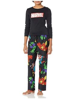 Women's Disney Star Wars Marvel Flannel Pajamas Sleep Sets