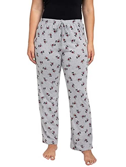 Disney Womens Plus Size Lounge Pants Mickey Mouse Pajama Bottoms All Over Print