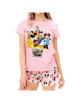 Womens Mickey Mouse Minnie Mouse and Friends Pajamas