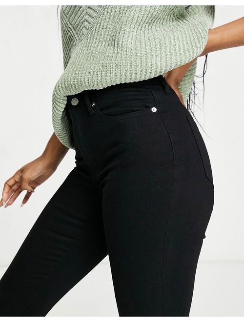 ASOS DESIGN high rise ridley 'skinny' jeans in clean black