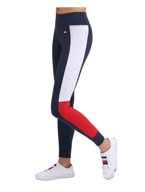 Tommy Hilfiger Sport Colorblocked Logo Full Length Leggings, Created for Macy's