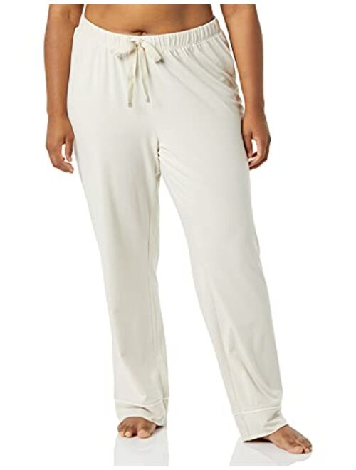 Amazon Essentials Women's Plus Size Long Sleeve Shirt Full Length Pant Pajama Set