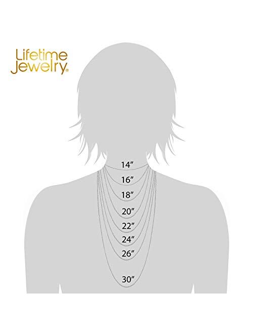LIFETIME JEWELRY 2mm Rope Chain Necklace 24k Real Gold Plated for Women and Men