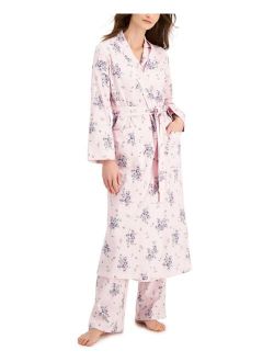 Brushed Knit Floral Print Robe, Created for Macy's