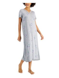 Lace-Trim Short Sleeve Nightgown, Created for Macy's