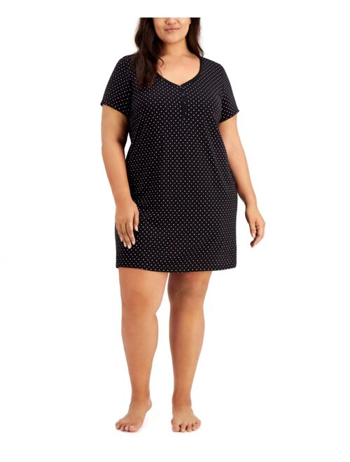 Charter Club The Everyday Cotton Plus Size Sleep Shirt, Created for Macy's