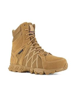 mens Trailgrip Tactical Safety Toe 8" Waterproof Insulated Tactical Boot With Side Zipper