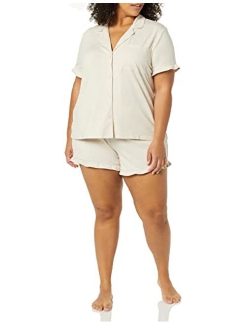 Amazon Essentials Women's Cotton Modal Short Pajama Set